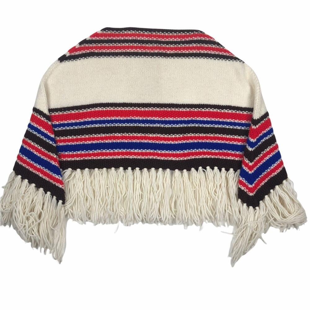 Shawl Hand Knitted Vintage  M/L